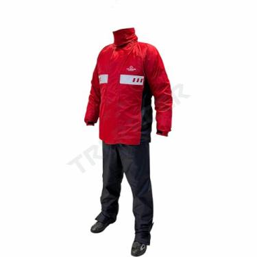 Imagem de Capa de Chuva Conjunto Motociclista WATERPROOF TRI-RACER - Vermelho, G