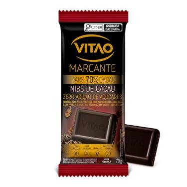 Imagem de 'Chocolate Vitão Dark 70% Cacau Nibs de Cacau Zero Açúcar 70g