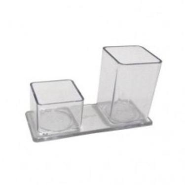 Imagem de Porta lapis/clips quadrado cristal r.60 - ACRINIL