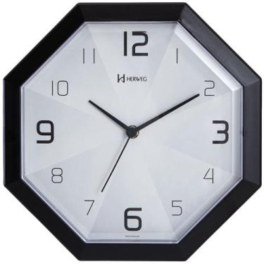 Imagem de Relógio de Parede Analógico Herweg 6662 034 Preto