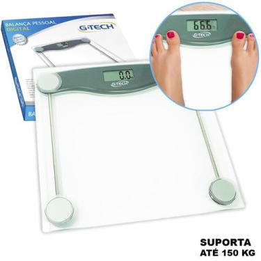 Imagem de Balança Pessoal Digital Até 150 Kg  1 Ano Garantia Glass 10 - G-TECH