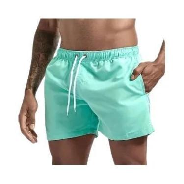 Imagem de Calções de Banho Masculinos Respiráveis e de Secagem Rápida com Bolsos