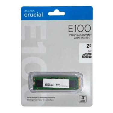 Imagem de Ssd Crucial E100 2tb M.2 2280 Nvme Leitura E Gravação 5000mb/s - 4500m