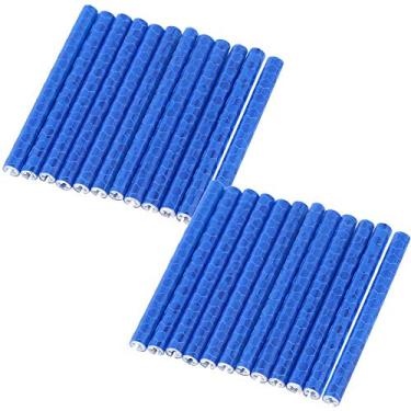 Imagem de Luzes para roda de bicicleta, 24 peças coloridas de clipes refletores de raio de roda de ciclismo (azul)