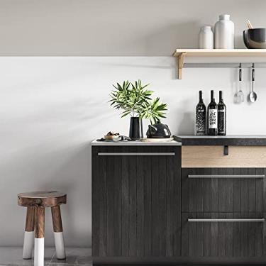 Imagem de Papel Adesivo Vinilico Lavável Decorativo Liso Branco 10m