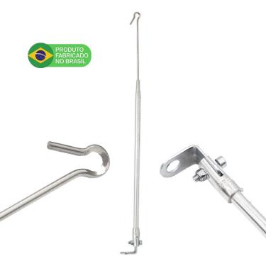 Imagem de Antena Corta Pipa Moto Retrati Retrovisor Aço Inox Zincda M9