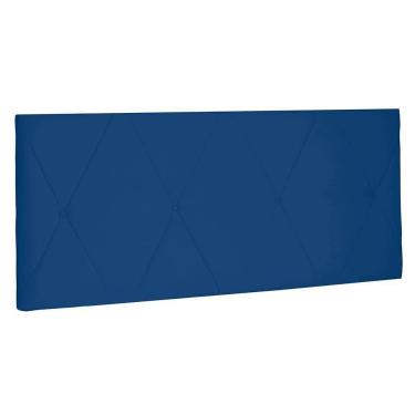 Imagem de Cabeceira Painel Casal 1,40m Aquilla Suede Azul Marinho