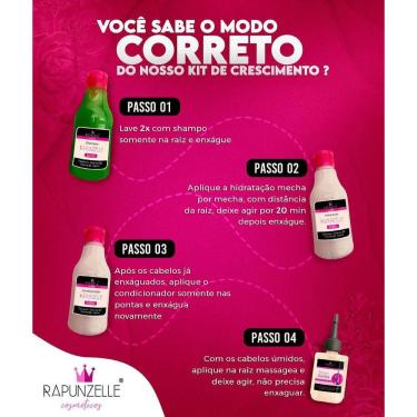 Imagem de Kit tratamento CAPILAR crescimento Rapunzelle 