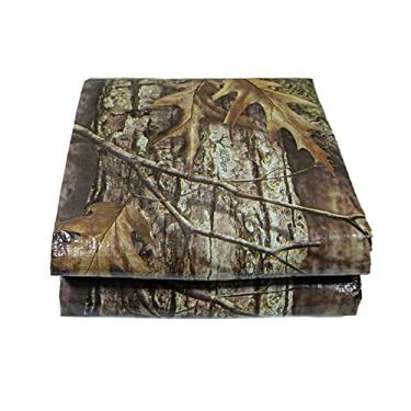 Imagem de Foern Lona à prova d'água com ilhós de metal, lona de poliéster para acampar, tapete de piquenique, lona de abrigo de chuva de emergência, marrom, 1,8 x 2,4 m