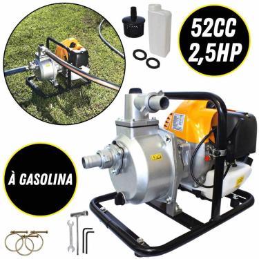 Imagem de Motobomba Vulcan VB10B Autoescorvante Partida Manual Á Gasolina 2 Tempos 52CC 2,5HP 20M...
