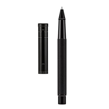 Imagem de Caneta Rollerball Hongdian Matte Black Forest com recarga de tinta preta Schmidt, design clássico com estojo de metal para assinatura comercial