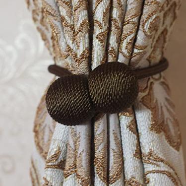 Imagem de Suporte de cortina magnético prendedor fivela clipe haste de cortina para decoração de casa acessórios decorativos, café, 1 peça