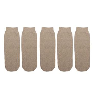 Imagem de Conjunto de 5 peças de meias de toco, compressão de membros que encolhem de toco, cuidado com amutte, portátil, macio, respirável, elástico, algodão, protetora, amputado, meias de compressão para o dia a dia (M)