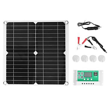 Imagem de Garosa 18V 40W 23-24% Taxa de conversão Silício Monocristalino Flexível Painel Solar e Controlador 30A Painel Solar Power Bank Módulo de Painel Fotovoltaico Exterior, Painéis Solares