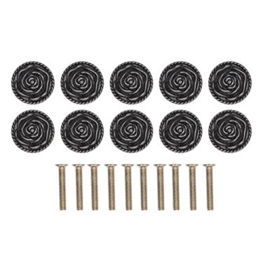 Imagem de 10 Peças Rose Puxadores de Armário Redondos Puxadores de Armário de Cozinha Feitos à Mão para Armários Gaveta de Móveis Portas de Banheiro