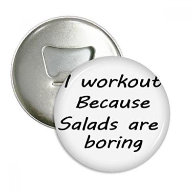 Imagem de Preto Inglês Perder Peso Caligrafia Abridor de Garrafas Imã de Geladeira Emblema Multifuncional