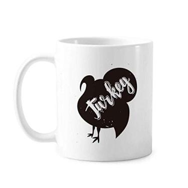 Imagem de Caneca de porcelana de café de cerâmica para porcelana de café preta e branca peru