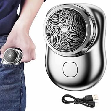 Imagem de Barbeador elétrico para homens,Removedor de cabelo de barbear masculino seguro - Barbeador de bolso para viagem masculino, lâmina de barbear leve com carregamento USB Xinyin