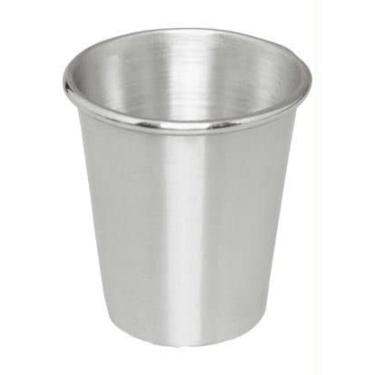 Imagem de Copo Alumínio Polido Reforçado Merenda Escolar 300ml