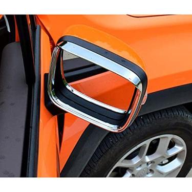 Imagem de JIERS Para Jeep Renegade 2015-2017, ABS cromado espelho retrovisor de carro capa acabamento painel de sobrancelha acessórios de estilo de carro