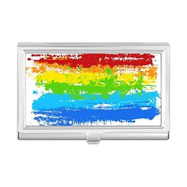 Imagem de Stippling Rainbow Gay LGBT porta-cartões de visita carteira de bolso