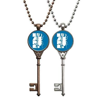 Imagem de OFFbb-USA Colar com pingente de unicórnio animal fear de insetos para decoração de casais