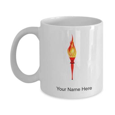 Imagem de Caneca personalizada de vetor de tocha, xícara de café de vetor, ideia de presente de tocha-vetor, copo de tocha-vetor personalizado, caneca de café de 325 ml