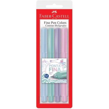 Imagem de Caneta Fine Pen Pastel C/4 Faber-Castell - Faber Castell