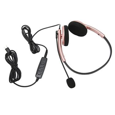 Imagem de Naroote Fone de ouvido de telefone para computador, fone de ouvido multifuncional para call center de alta sensibilidade, plug and play para empresas para call center (tipo-C)