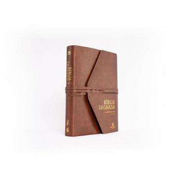 Imagem de Bíblia Nvi, Couro Soft, Marrom Artesanal, Espaço Para Anotações, Leitura Perfeita