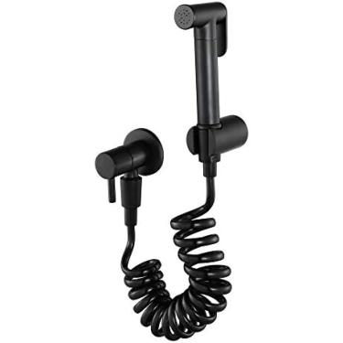 Imagem de Kit De Pulverizador De Fraldas De Pano, Kit De Latão Portátil Para Bidê, Pulverizador De Banheiro Preto, Montagem Na Parede, Conjunto De Banheiro Com Mangueira De Mola,HaoAMZ