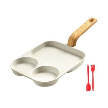 Imagem de Baoblaze Panqueca omelete pan multi seção café da manhã pan cozinhar pan antiaderente ovo frigideira para omelete, 3 unidades universais