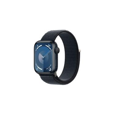 Imagem de Apple Watch Series 9 41mm GPS Caixa Meia-Noite de Alumínio, Pulseira Loop Esportiva Meia-Noite, Neutro em Carbono - MR8Y3BZ/A