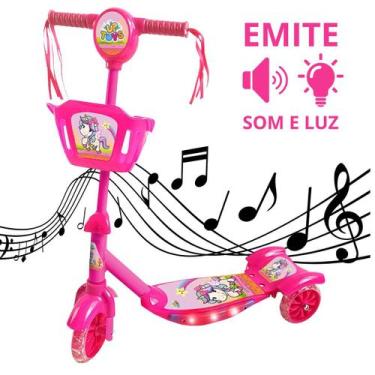 Imagem de Patinete Infantil Musical Cestinha Luz E Som Menina Menino - Zoop Toys