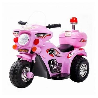 Imagem de Mini Moto Elétrica Infantil Triciclo Policial Rosa Bw002r Importway