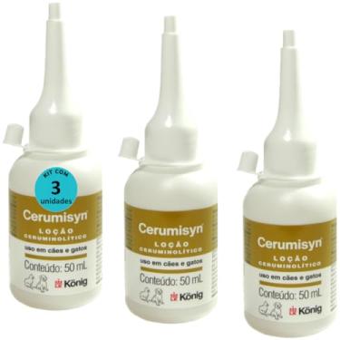 Imagem de Cerumisyn 50ml Loção Ceruminolítico König Kit Com 3 unid