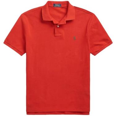 Imagem de Polo Ralph Lauren Camisa polo masculina de ajuste clássico, (Coleção 2024) Sportsman Orange, GG