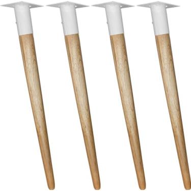 Imagem de JT HOME Kit Pé Palito 75cm Eucalipto Suporte Canhão Resistente (4, Branco)