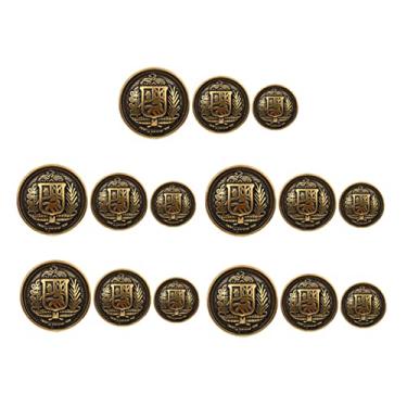 Imagem de Operitacx Acabamento Metálico 30 Unidades botões metal botões rebite metal decoração preta costura acessorios acessórios costura casaco algodão metal Britânico Terno Pulseiras Femininas