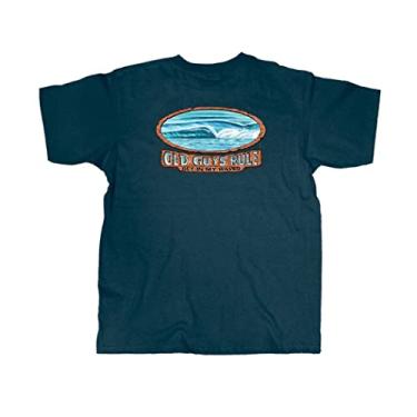 Imagem de OLD GUYS RULE Camiseta gráfica masculina, Waves - Dia dos Pais, presente de aniversário - Camiseta divertida para surfista, praia, férias, Azul porto, 3G