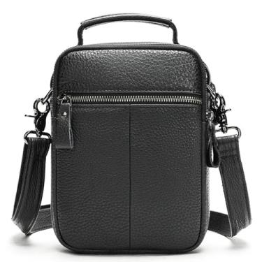 Imagem de Bolsas de Ombro em Couro Genuíno bolsa transversal bolsa mensageiro pasta bolsa para tablet para homens e mulheres (A)