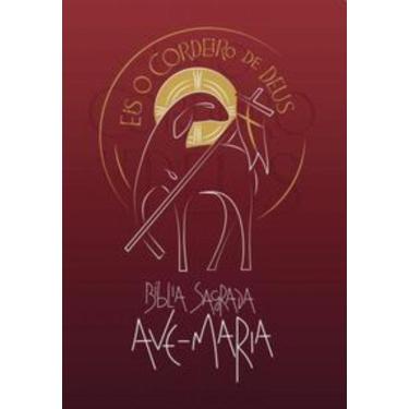 Imagem de Bíblia Sagrada Ave-Maria - Eis o Cordeiro de Deus - Vermelha