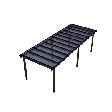 Imagem de Kit Policarbonato Fume 6mm 8,00m x 6,00m - Perfis Naturais