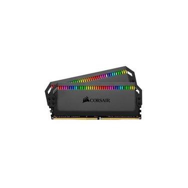 Imagem de Memória RAM Corsair Dominator, RGB, 16GB (2x8GB), 3200MHz, DDR4, CL16, Preto - CMT16GX4M2C3200C16