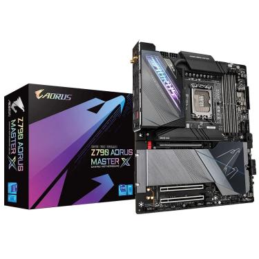 Imagem de Placa Mãe Gigabyte Z790 Aorus Master X Wi-Fi 7 eATX LGA 1700 DDR5 DisplayPort M.2 USB 3.2