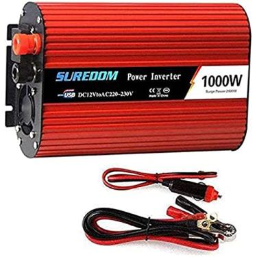 Imagem de 1000W 1500W 2000W Inversor de potência de nível profissional, carregador de carro portátil DC 12V 24V para 110V 220V Conversor AC 2 portas USB de carga rápida, para motorhomes, caminhão, bar