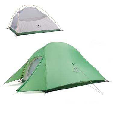 Imagem de Naturehike Barraca Cloud Up Free Standing para 2 pessoas barraca de acampamento ultraleve de nylon de camada dupla para duas pessoas (poliéster 210T verde claro, 2 pessoas)