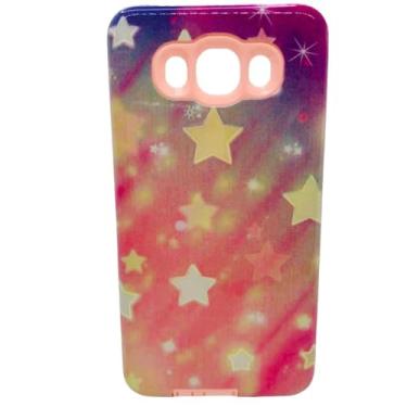 Imagem de Capa Celular Compatível com Samsung Galaxy J7 Metal 2016 SM-J710 Com Suport Para Dedos (Colors Stars)