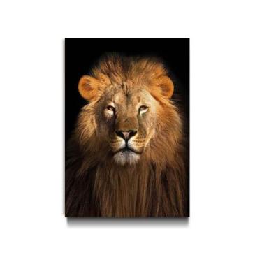 Imagem de Tela Quadro Decorativo p para Sala Quarto leão Juba King 130x90 - Ruar