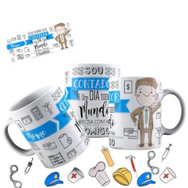 Imagem de Canecas de Porcelana Branca Personalizadas Coleção Profissões 6 (Contador)